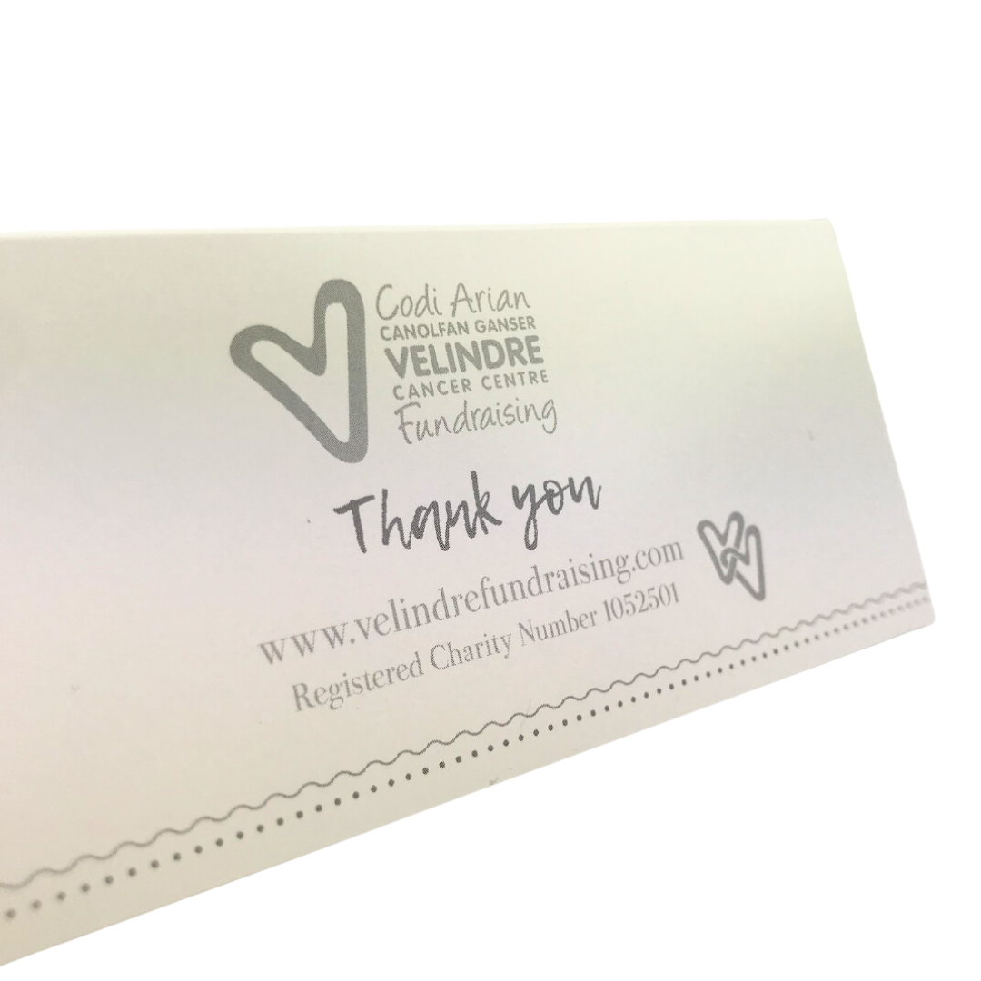 Velindre Place Card with Wedding favour Badge - Image 3