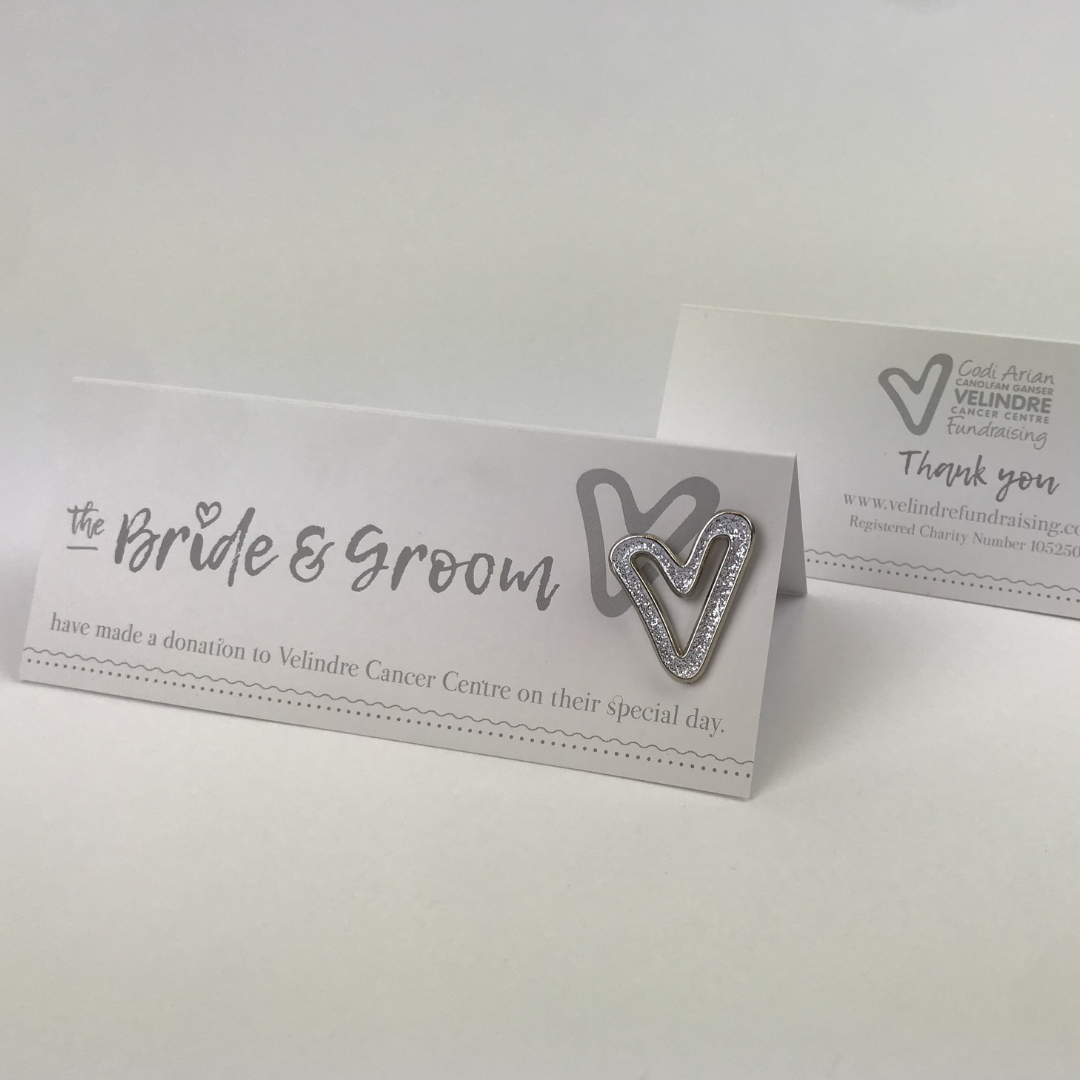 Velindre Place Card with Wedding favour Badge - Image 10
