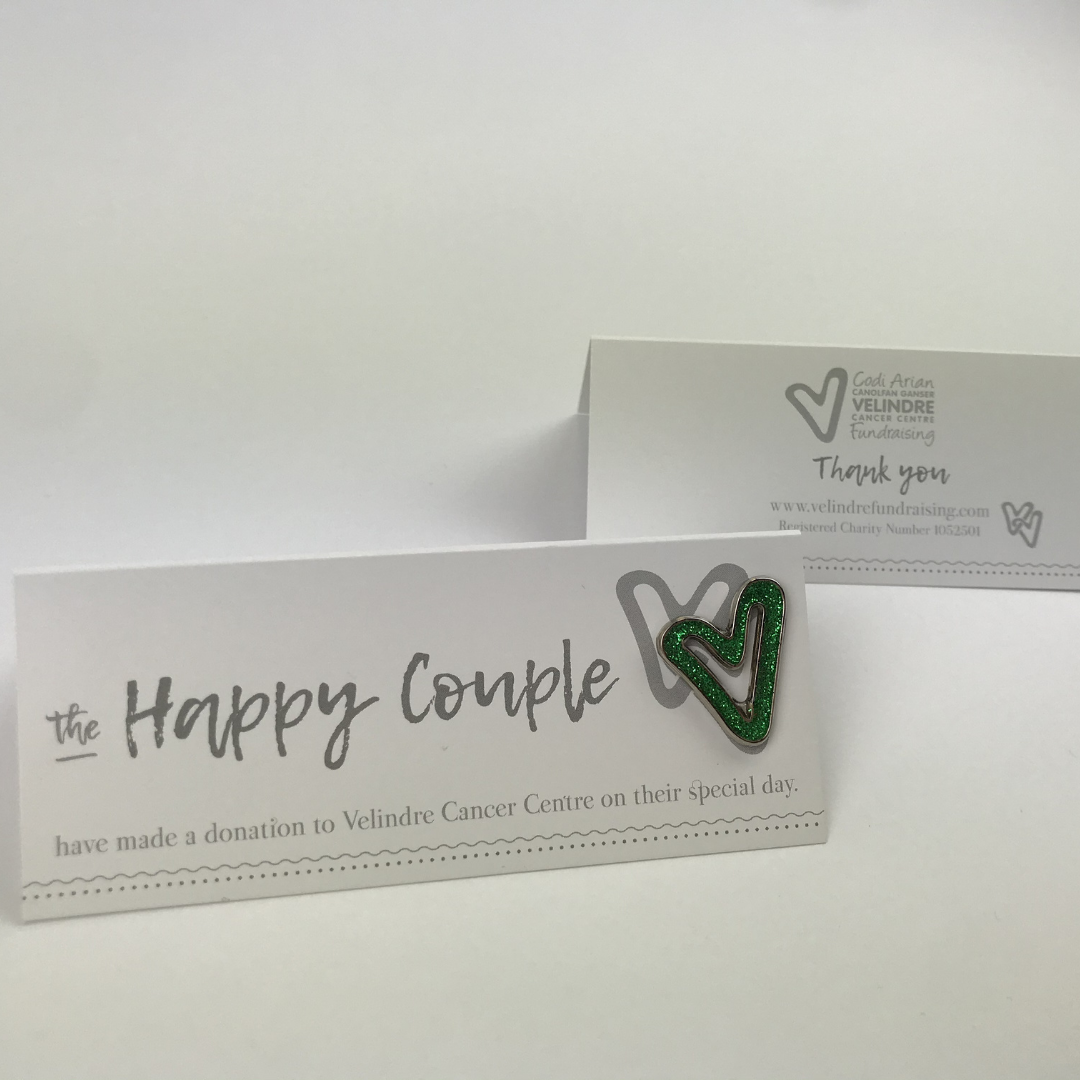 Velindre Place Card with Wedding favour Badge - Image 7