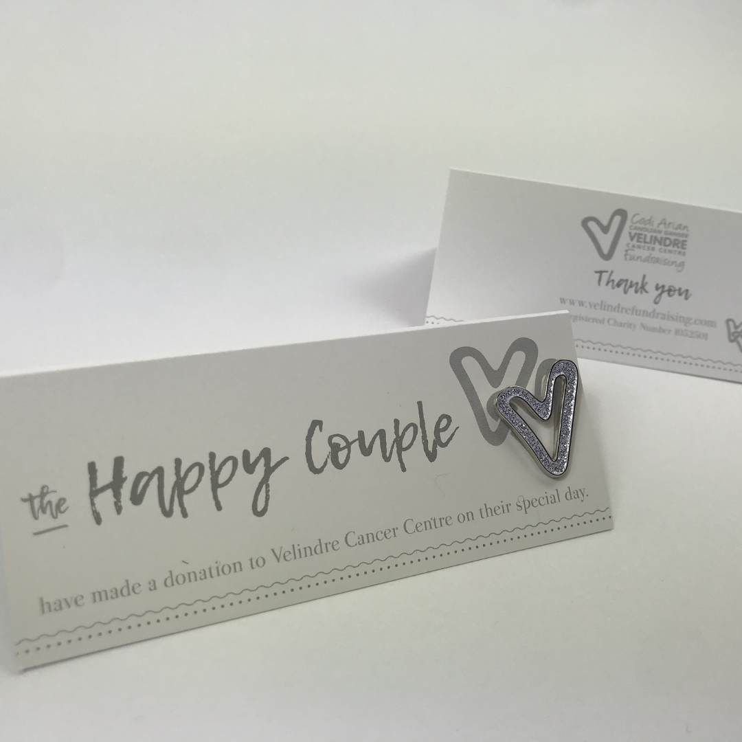 Velindre Place Card with Wedding favour Badge - Image 9