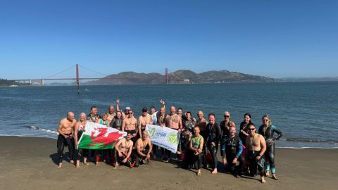 Velindre’s fundraisers completed the extraordinary Alcatraz swim! Image